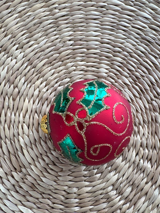 Holly ornament