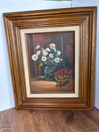 Framed oil signed