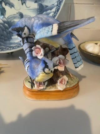 Porcelain blue birds Japan
