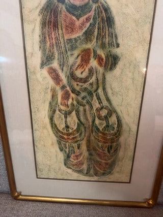 Vintage The Art of Stone Rubbing ,Bodhisattva,wall art