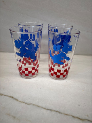 Set of 4 Vintage Scottie Glasses