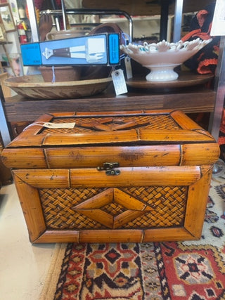 Vintage, bamboo storage box