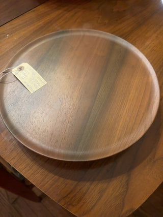 Vintage, wooden lazy Susan tray