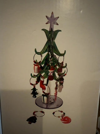 Vintage , 1990s LSart Cristal Christmas tree with charms