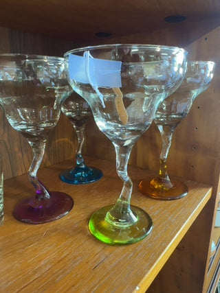 Vintage, Libbey Zig zag steam margarita/martini glasses ( set of 4)