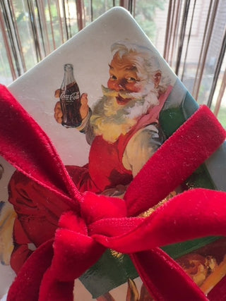 CHRISTMAS, vintage Santa coasters (set of6)
