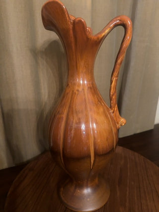 Vintage,Mcm, Royal Heager drip glaze tall vase/ urn