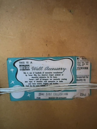 Rare, vintage signed Vinciata wall art ,Cellestina,by Joseph Wallace