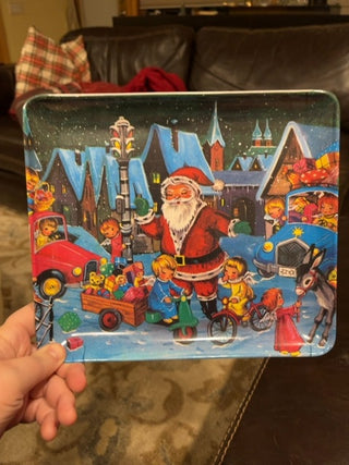 MCM Santa square tray, plastic