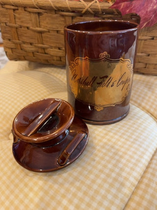 Marshall Fields ceramic crock