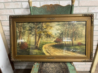 Tree Lined Road print, framed