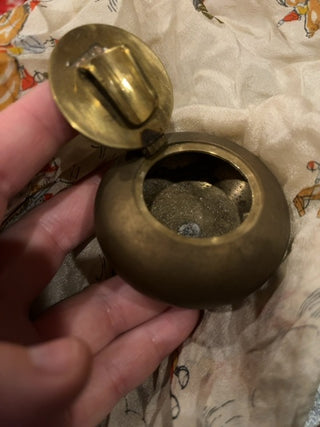 Portable brass ashtray