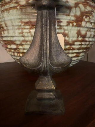 Vintage, heavy weight metal candle holder