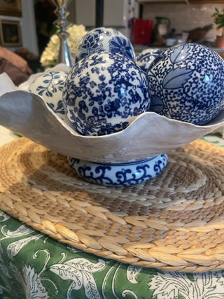 Handmade ceramic  textured & glazed  large bowl