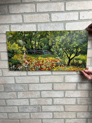 Litho flower field w/bridge