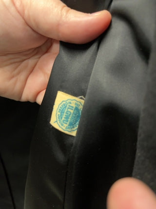 Wunderbar wool and fur collar coat, double breasted