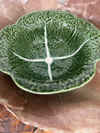 Green cabbage serving bowl Portugal by Olfaire