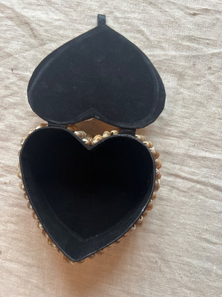 Small Shell Encrusted Heart Shaped Trinket Box