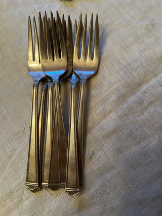 1930s 1847 Rodgers Silver plate Forks set of 7