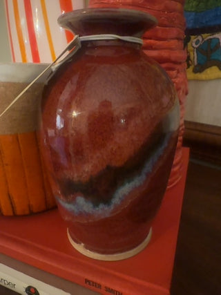 Vintage,2001 Whitefish pottery glazed vase