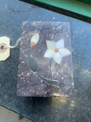 Vintage, trinket box soapstone