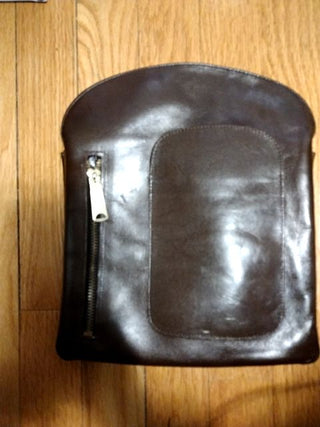 Leather with zipper front and phone pocket