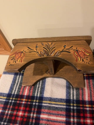 Painted wood stool