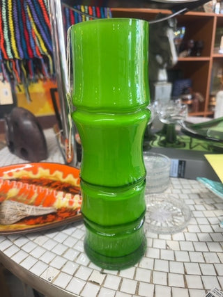 Vintage,Mcm large opaline  green vase