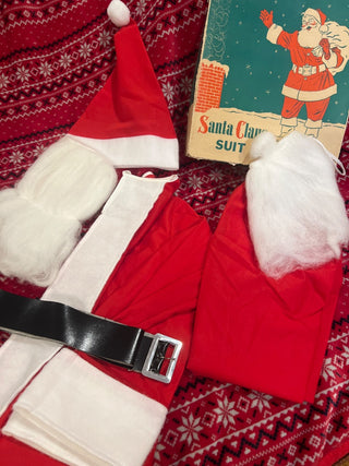 Vintage Santa Claus Suit with Original Box & Sears Catalog Receipt