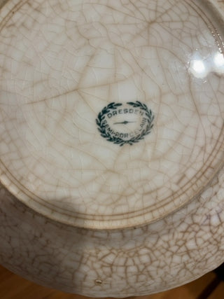 Dresden ironstone transferware ram plate