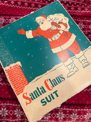 Vintage Santa Claus Suit with Original Box & Sears Catalog Receipt