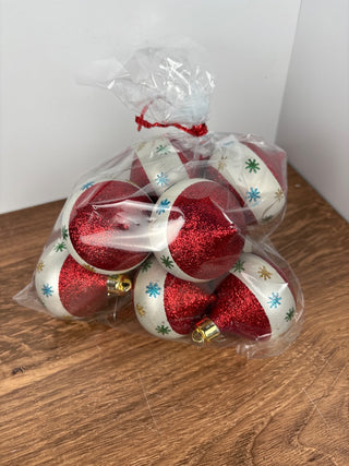 Red/snowflake ornaments