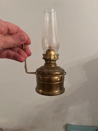 Antique miniature oil lamp