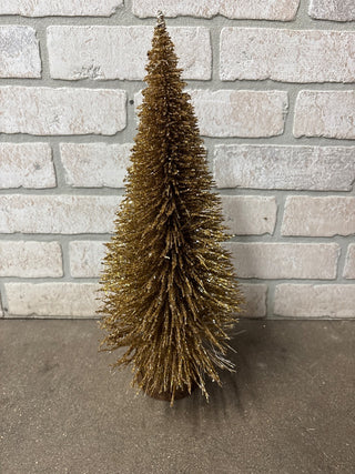 Gold Bottle Brush Tree (15 1/2 Ht)