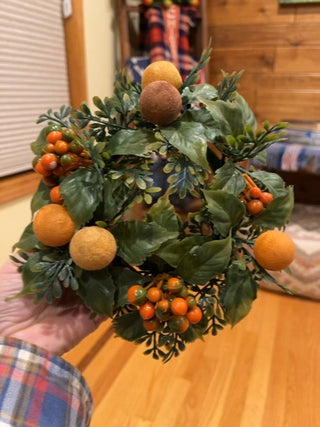 Plastic fruit wreath small