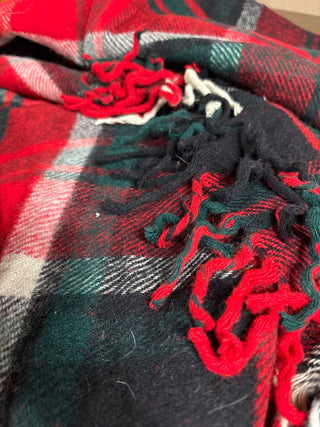 Vintage Plaid Wool Lap Blanket #601
