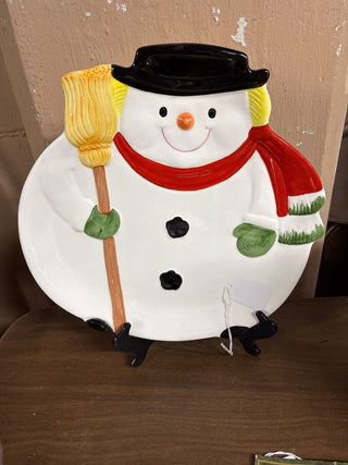 Vintage Snowman Serving Platter #566