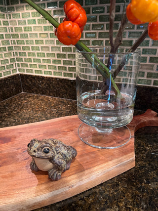 Petite Pottery Frog Figurine