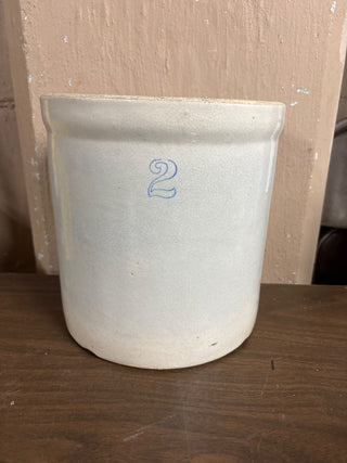 Antique 2-gallon stoneware crock