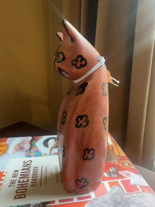 Vintage,soap stone hand crafted cat figurine