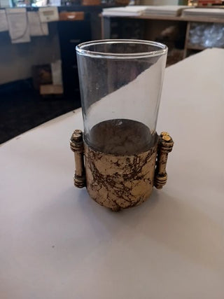 60s Gld Vase/Candle/Cup/ Makeup Brushes