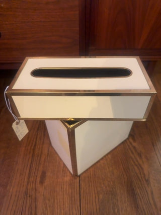 Vintage,Mcm Stylebuilt tissue box & waste bin