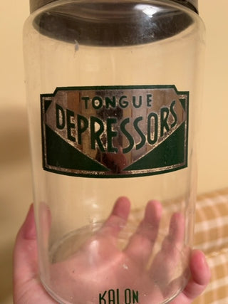 Tongue Depressors jar w/lid