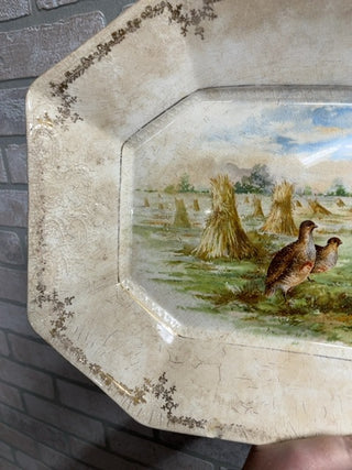 Sterling platter w/gamebirds