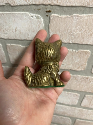 Brass kitty cat figurine