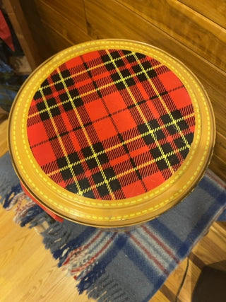 Scotch plaid cooler w/lid and handle