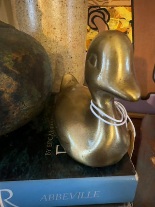 Vintage, baby duck brass figurine