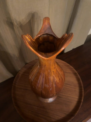 Vintage,Mcm, Royal Heager drip glaze tall vase/ urn
