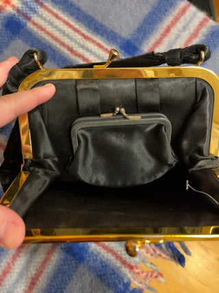 Velvet one Handel bag w/coin purse