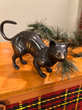 Pouncing Cat Figurine